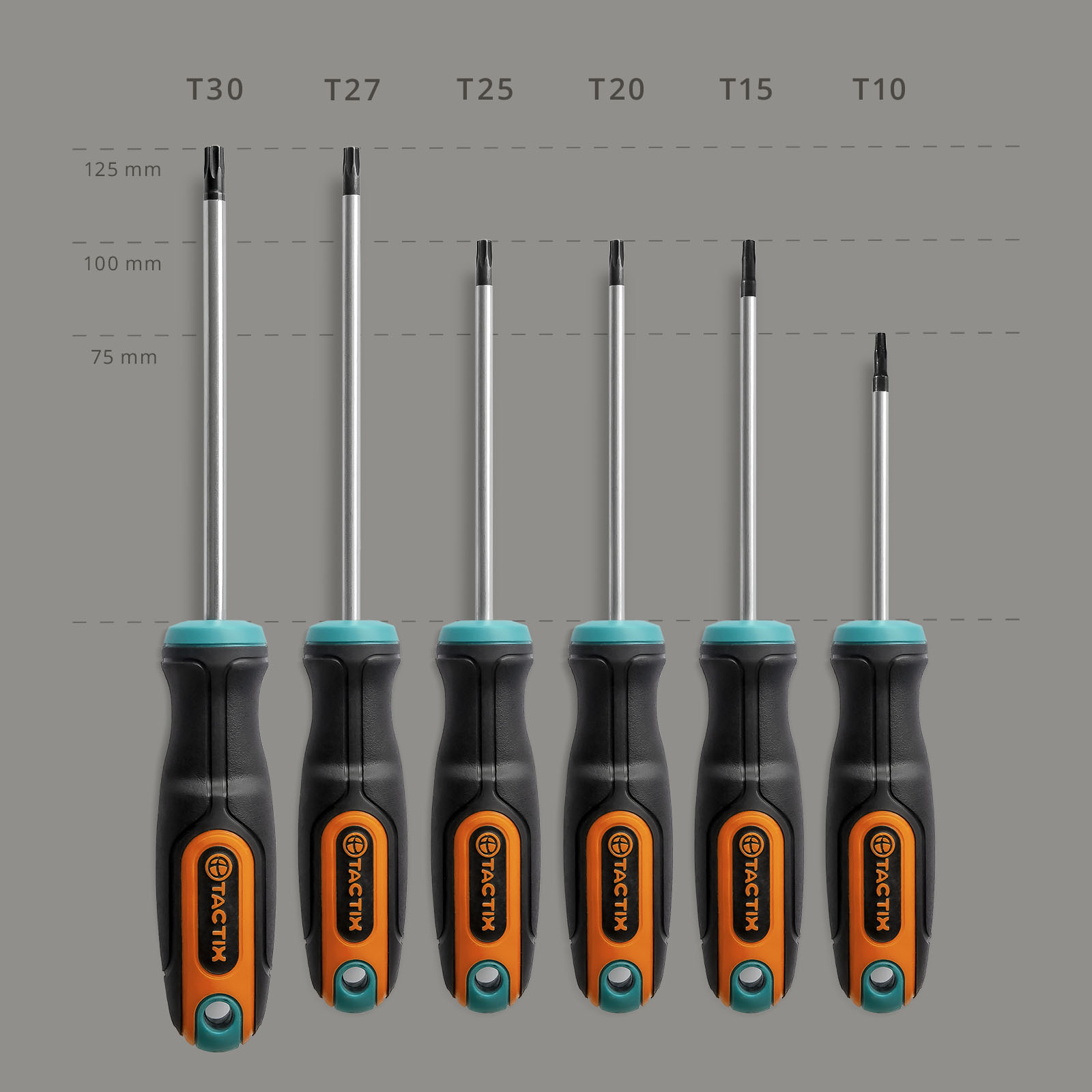 TACTIX Schraubendreher-Set, 6-teilig - Torx