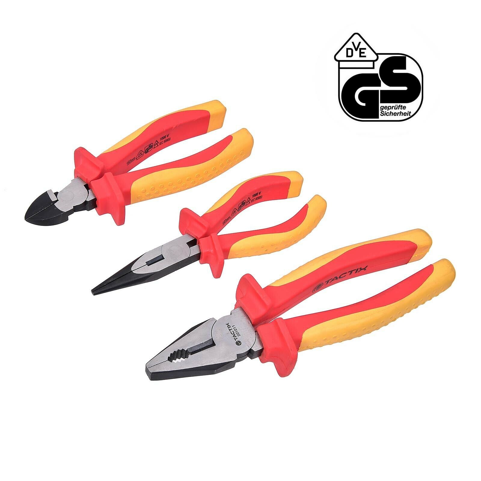 TACTIX VDE-Zangen-Set, 3-teilig TACTIX VDE-Zangen-Set, 3-teilig