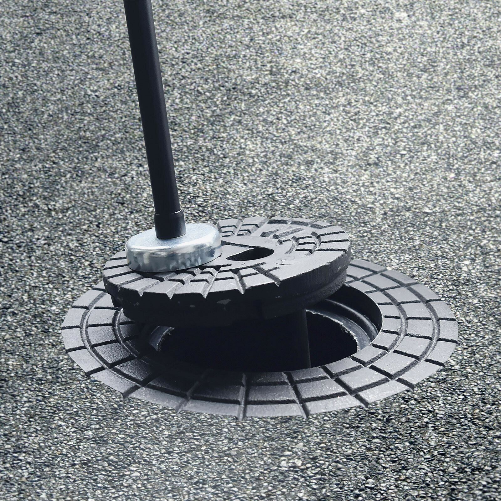 HYDROTEC Kappen Hammer mit Magnet, Kanaldeckel Straßenkappen Gulli Heber Öffner