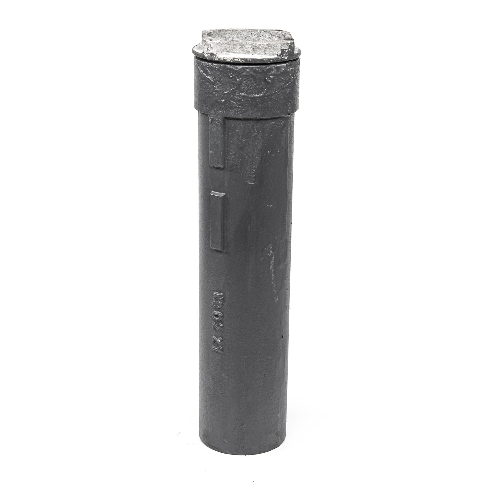 Bodenhülse Gusseisen mit Spannmutter und PE-Klemmring Ø 89 mm, Länge 500 mm Bodenhülse Gusseisen mit Spannmutter und PE-Klemmring Ø 89 mm, Länge 500 mm