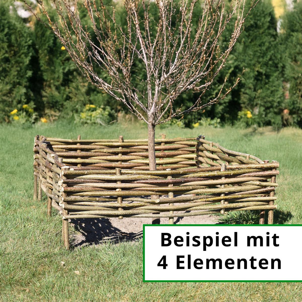 Haselnuss Beetumrandung 4er-Set