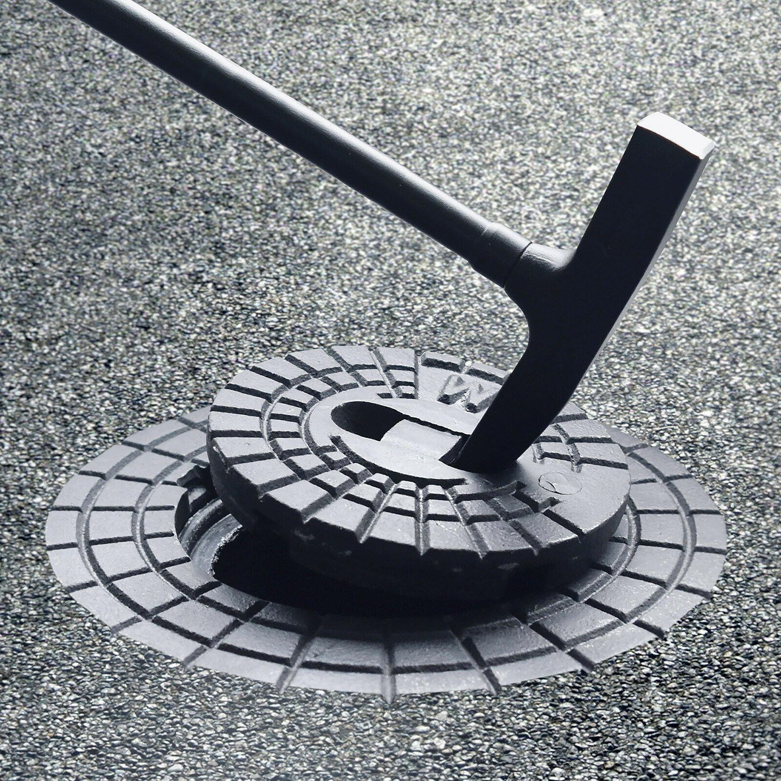 HYDROTEC Kappen Hammer mit Magnet, Kanaldeckel Straßenkappen Gulli Heber Öffner