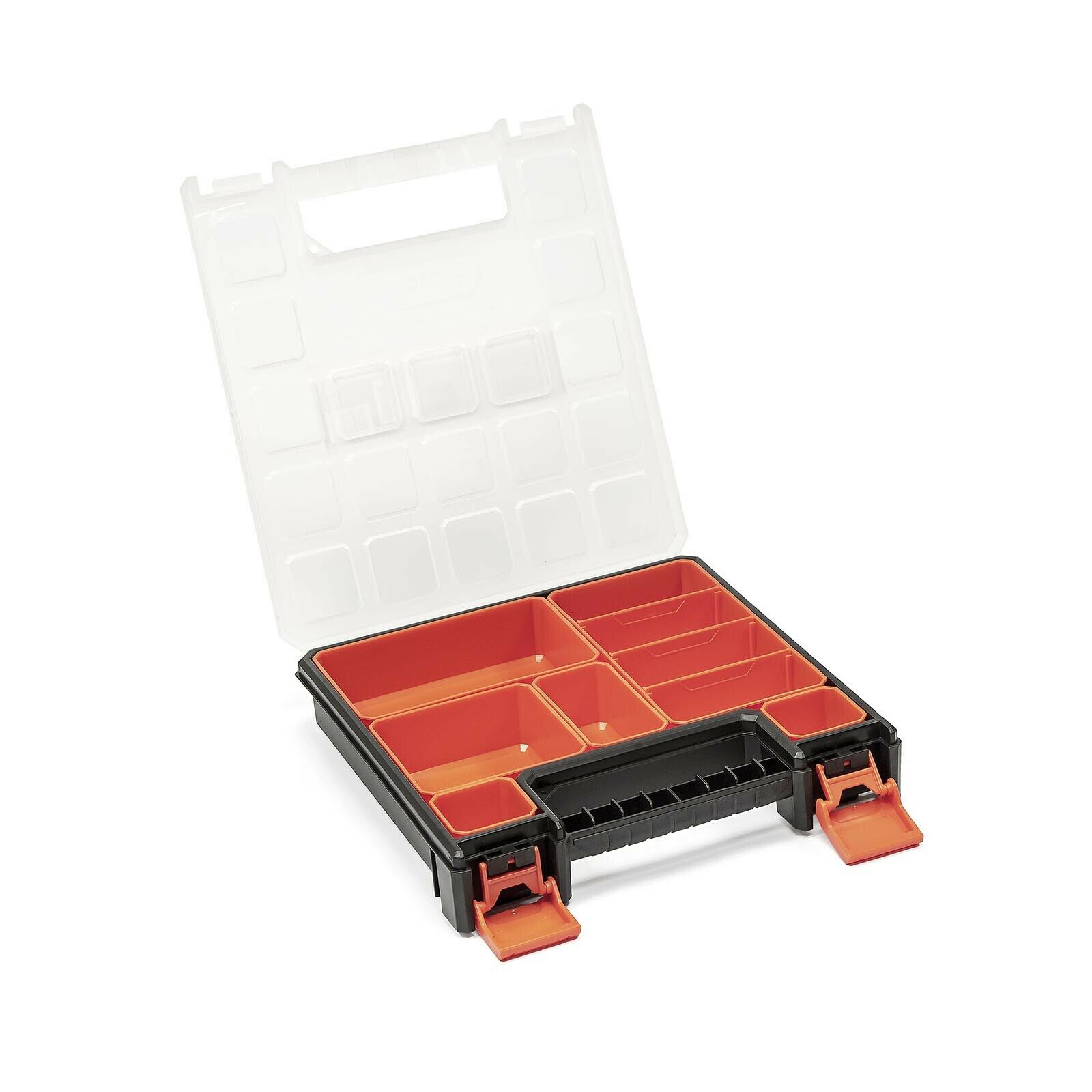 TACTIX Sortimentskoffer mit entnehmbaren Behältern - flach 29,5 cm