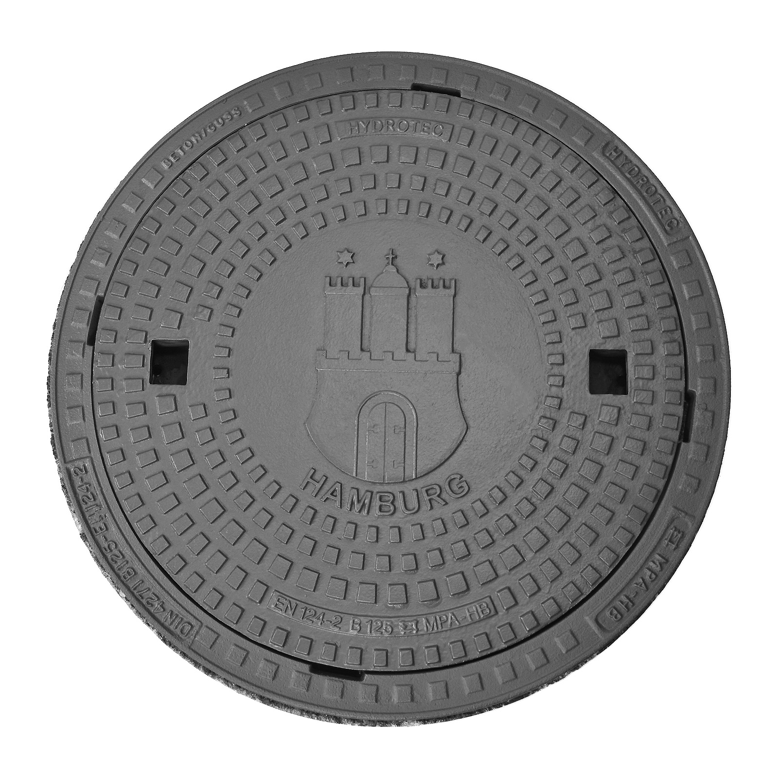 HYDROTEC Schachtabdeckung Länderwappen Hamburg B125 HYDROTEC Schachtabdeckung Länderwappen Hamburg B125