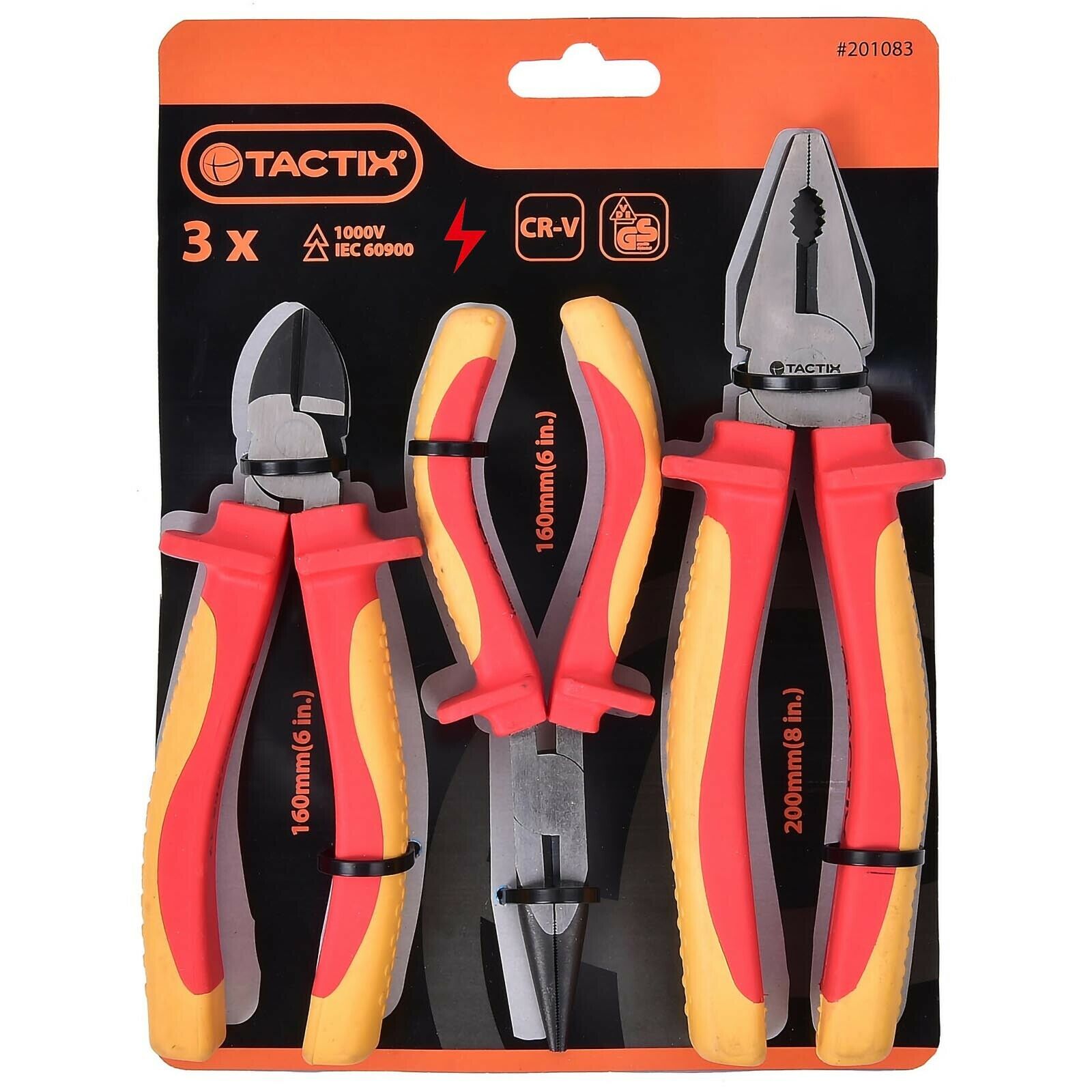 TACTIX VDE-Zangen-Set, 3-teilig