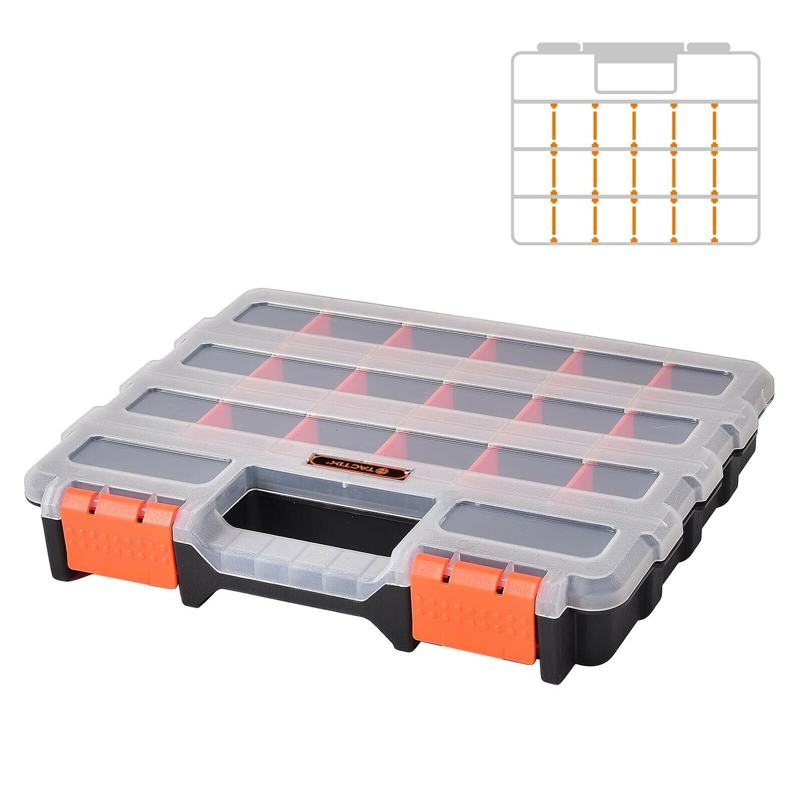 TACTIX Sortimentskoffer mit Trennern - 25,5 cm