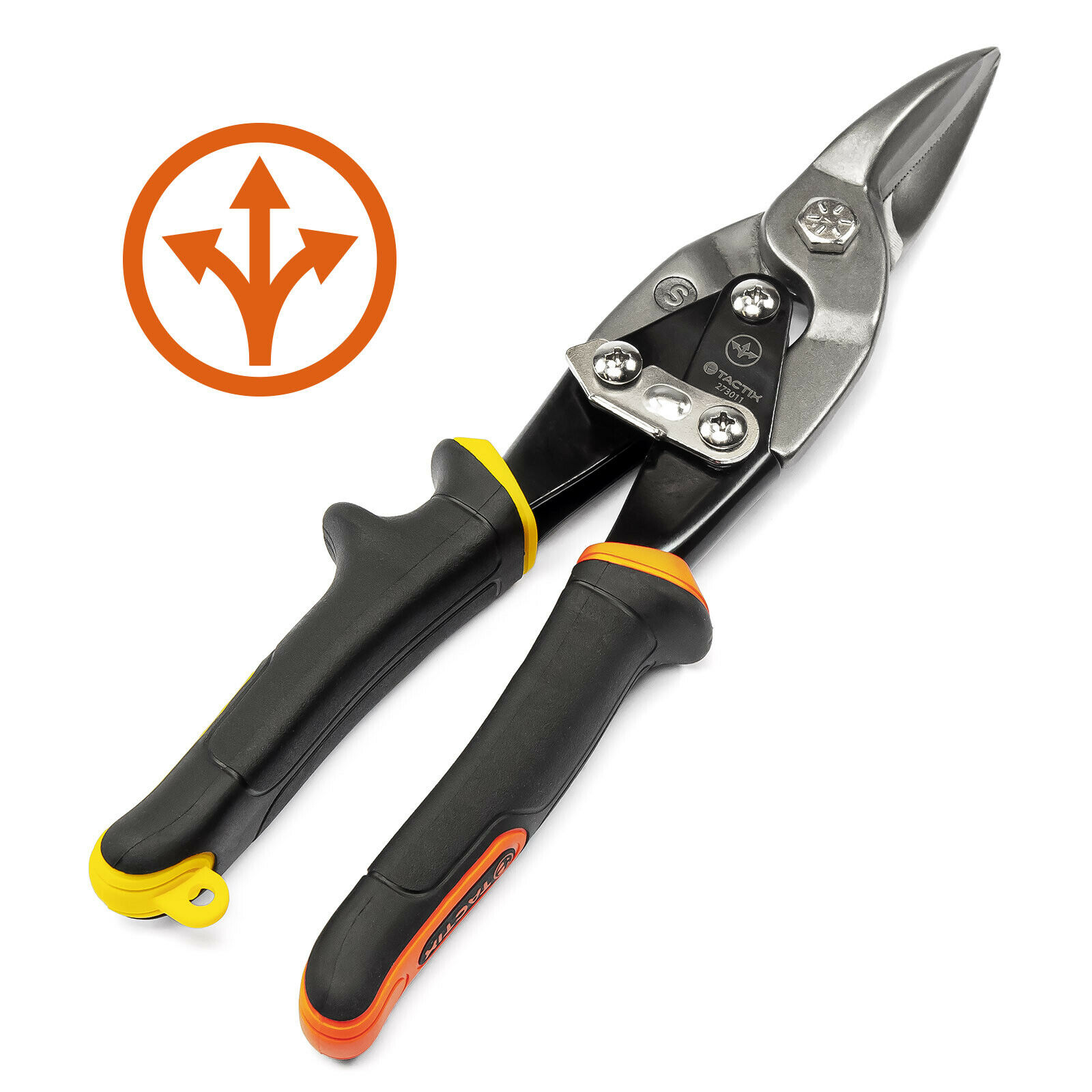 TACTIX Blechschere 250mm Metallschere Figurenschere gerade/links/rechts wählbar Gerade