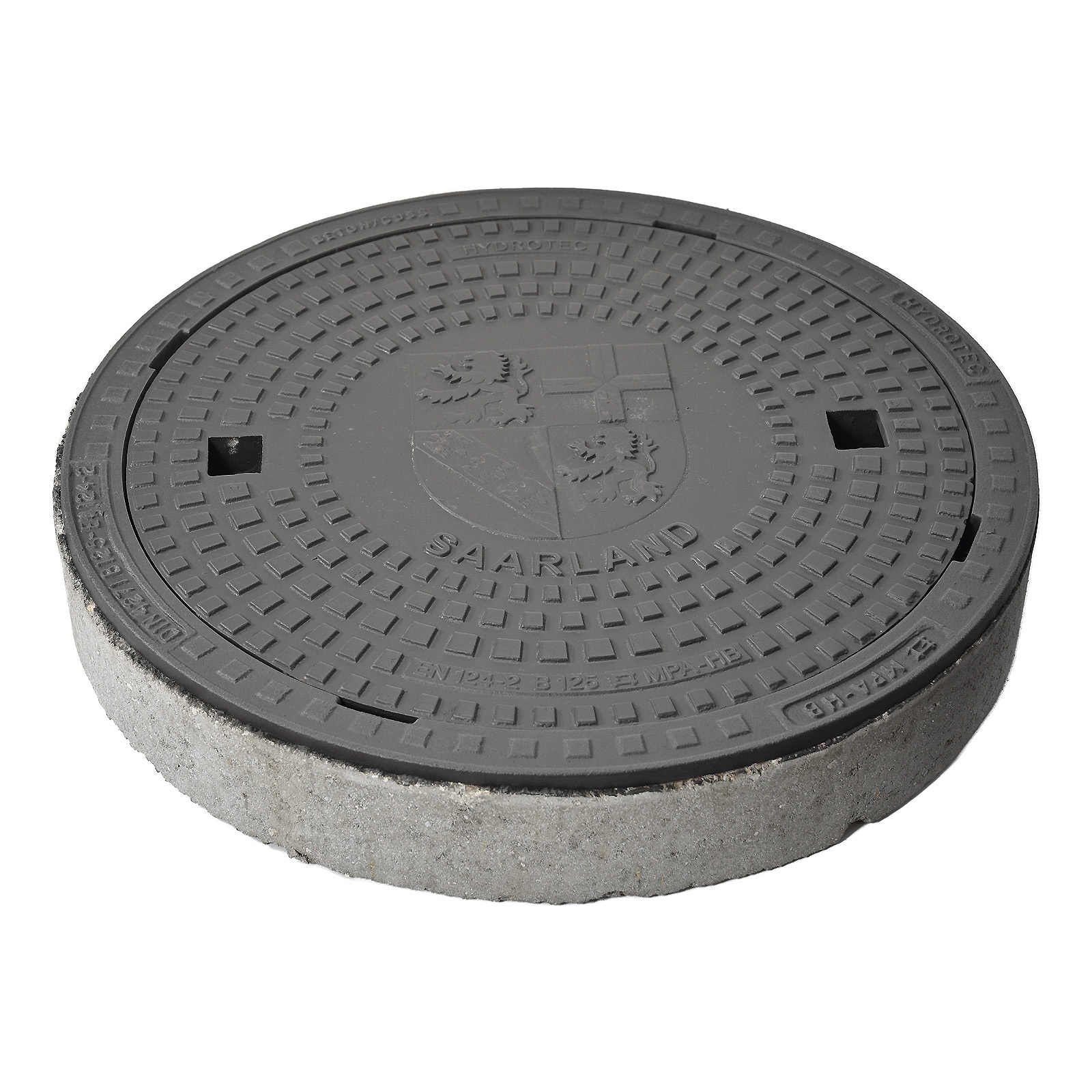 HYDROTEC Schachtabdeckung Länderwappen Saarland B125