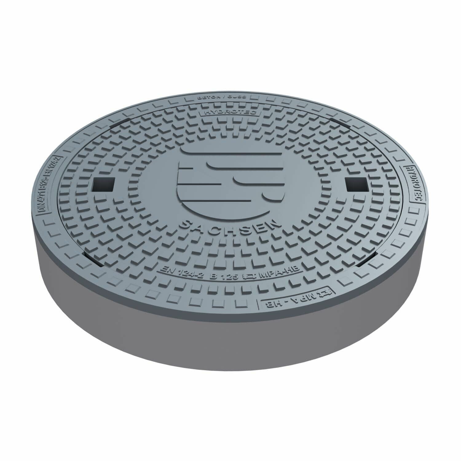 HYDROTEC Schachtabdeckung Länderwappen Sachsen B125