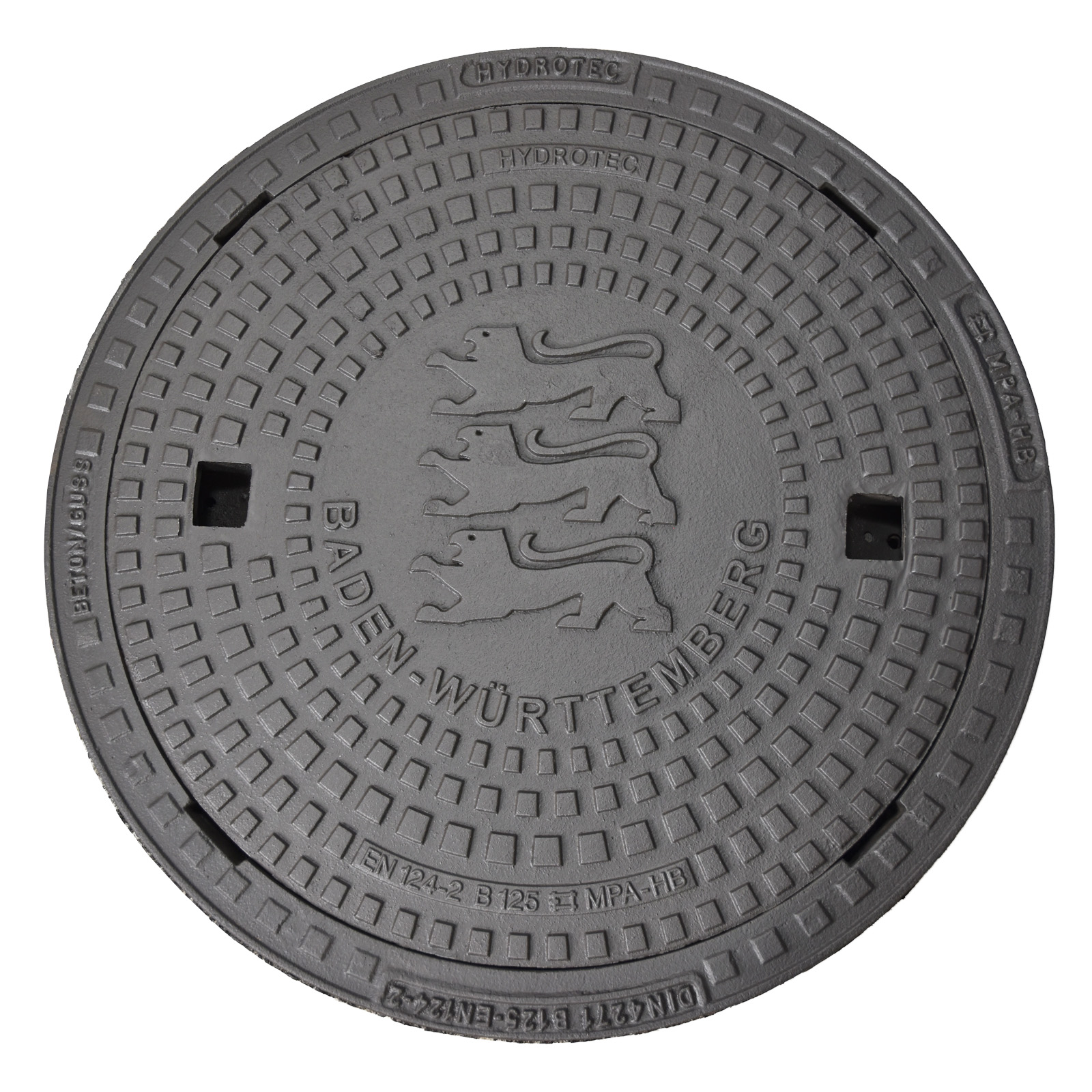 HYDROTEC Schachtabdeckung Länderwappen Baden-Württemberg B125 HYDROTEC Schachtabdeckung Länderwappen Baden-Württemberg B125