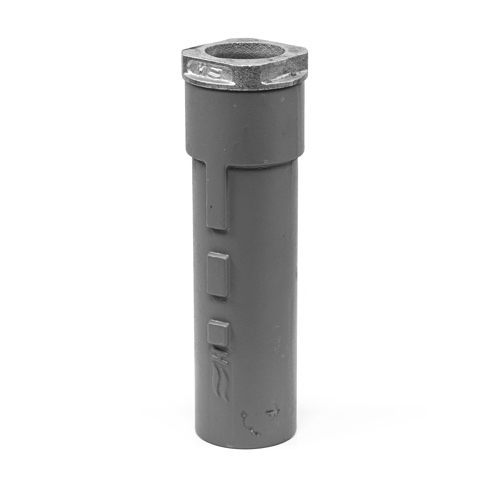 Bodenhülse Gusseisen mit Spannmutter und PE-Klemmring Ø 60 mm, Länge 300 mm Bodenhülse Gusseisen mit Spannmutter und PE-Klemmring Ø 60 mm, Länge 300 mm