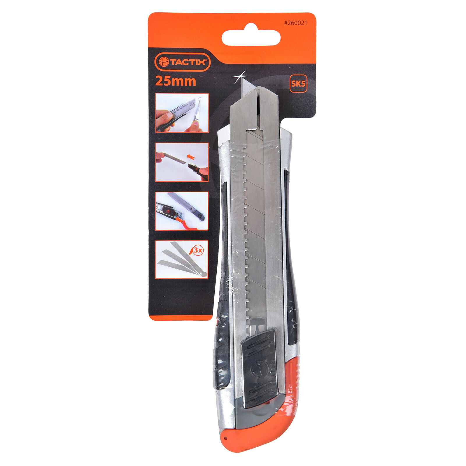 TACTIX XL-Cutter mit Abbrechklingen 25 mm