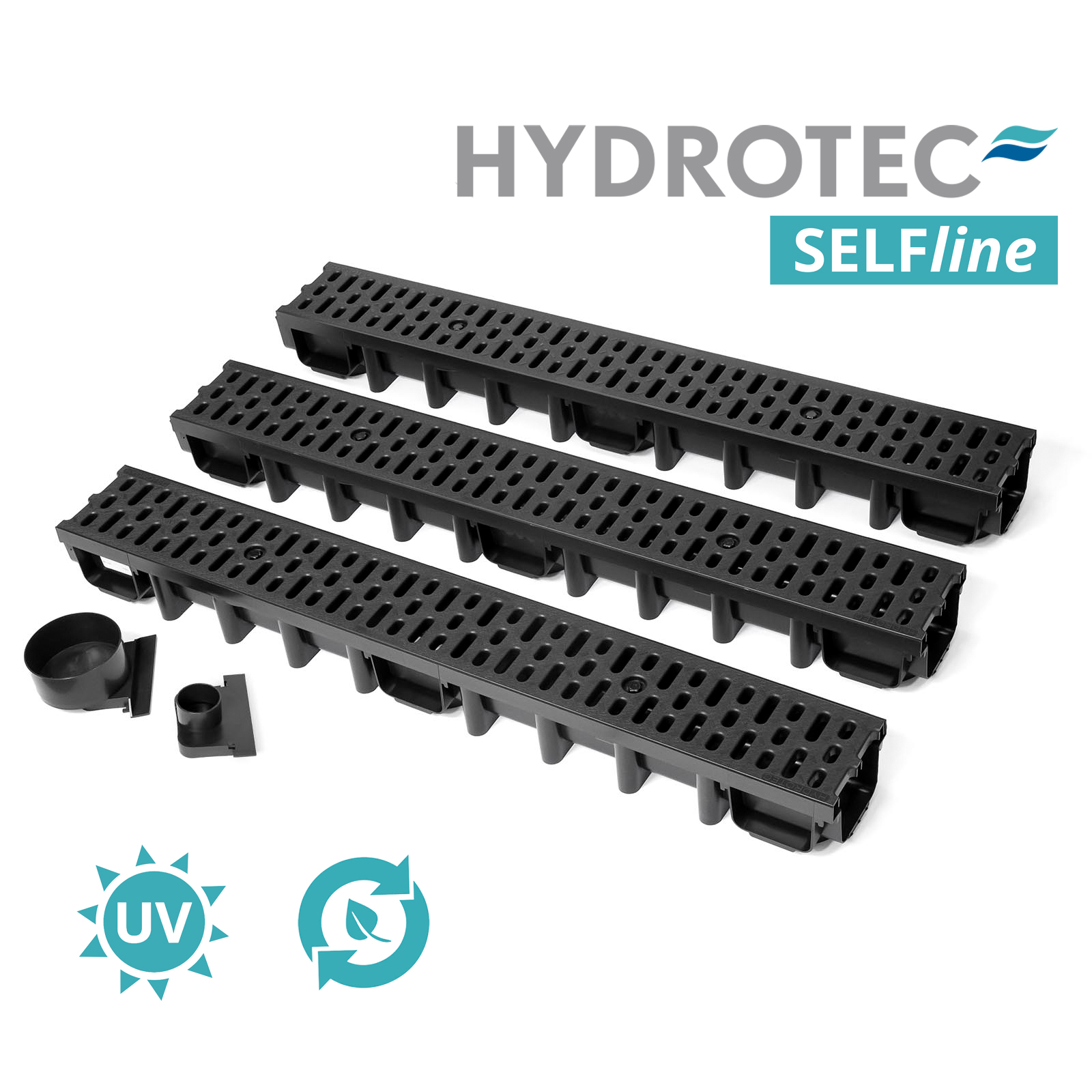 HYDROTEC SELFline Kunststoffrinne 3er-Set