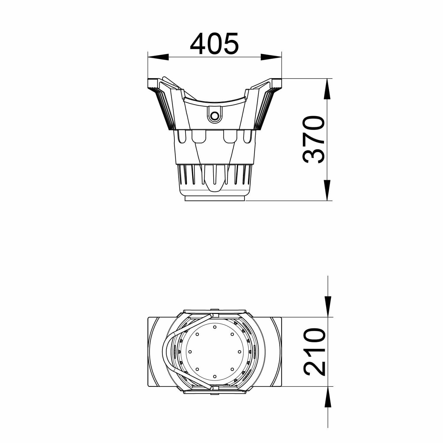 Schlammeimer ähnl. DIN4052-D1 kurze eckige Form aus PE-HD