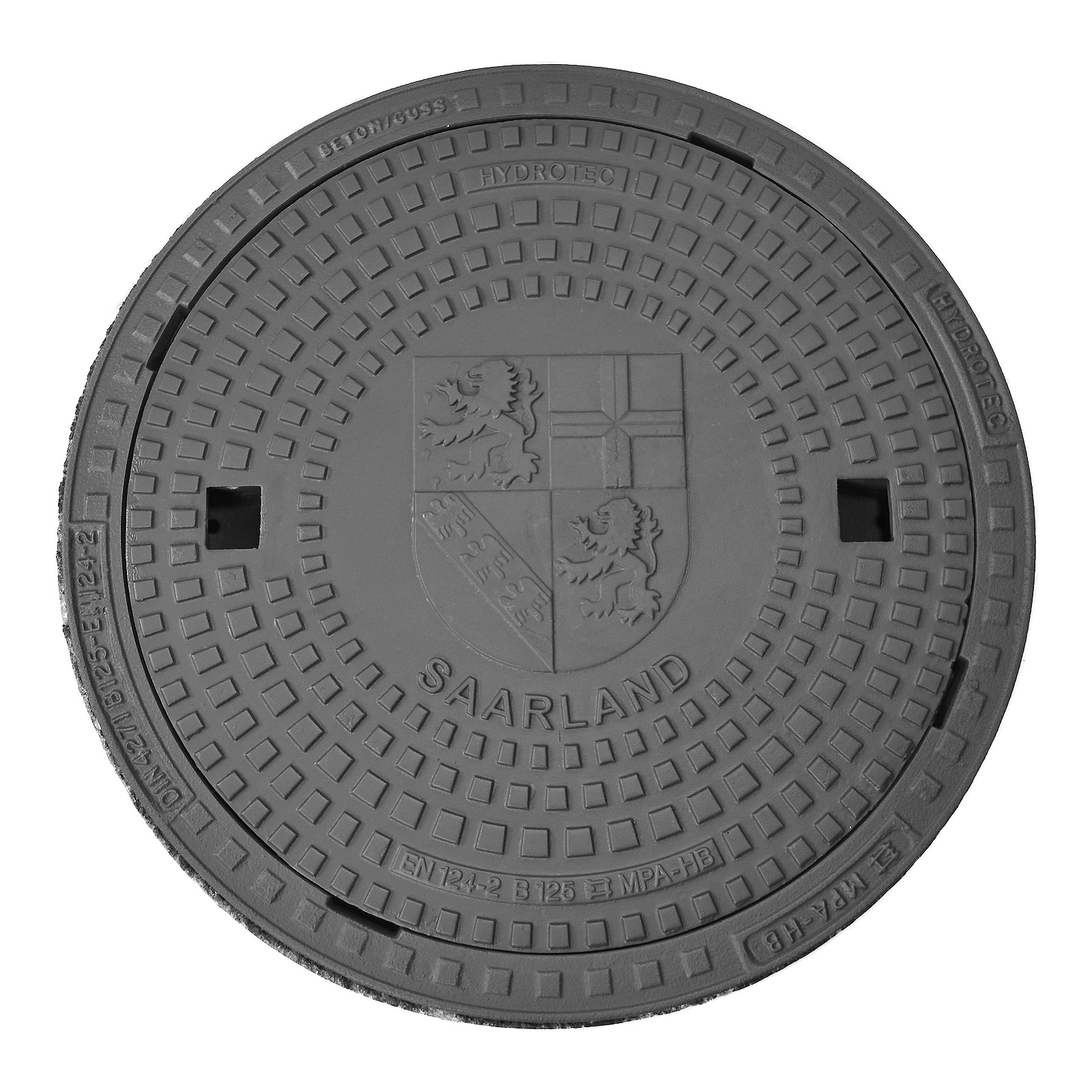 HYDROTEC Schachtabdeckung Länderwappen Saarland B125