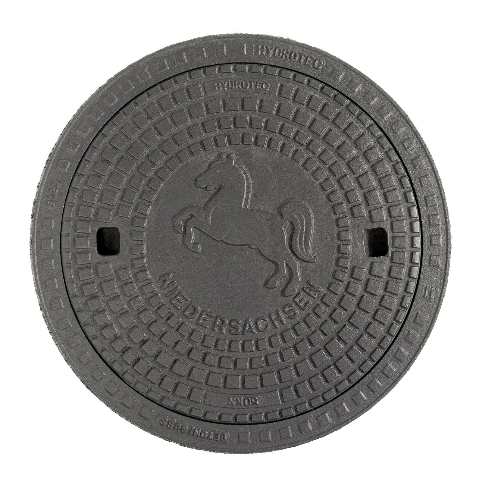 HYDROTEC Schachtabdeckung Länderwappen Niedersachsen 50kN HYDROTEC Schachtabdeckung Länderwappen Niedersachsen 50kN