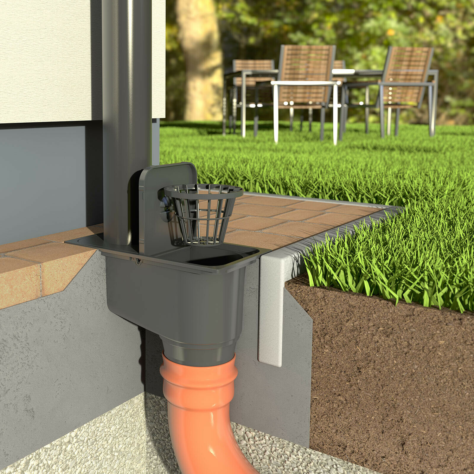 HYDROTEC Dachrinnenablauf Regensinkkasten Regenrohrablauf mit Fangkorb 30x16x21 HYDROTEC Dachrinnenablauf Regensinkkasten Regenrohrablauf mit Fangkorb 30x16x21