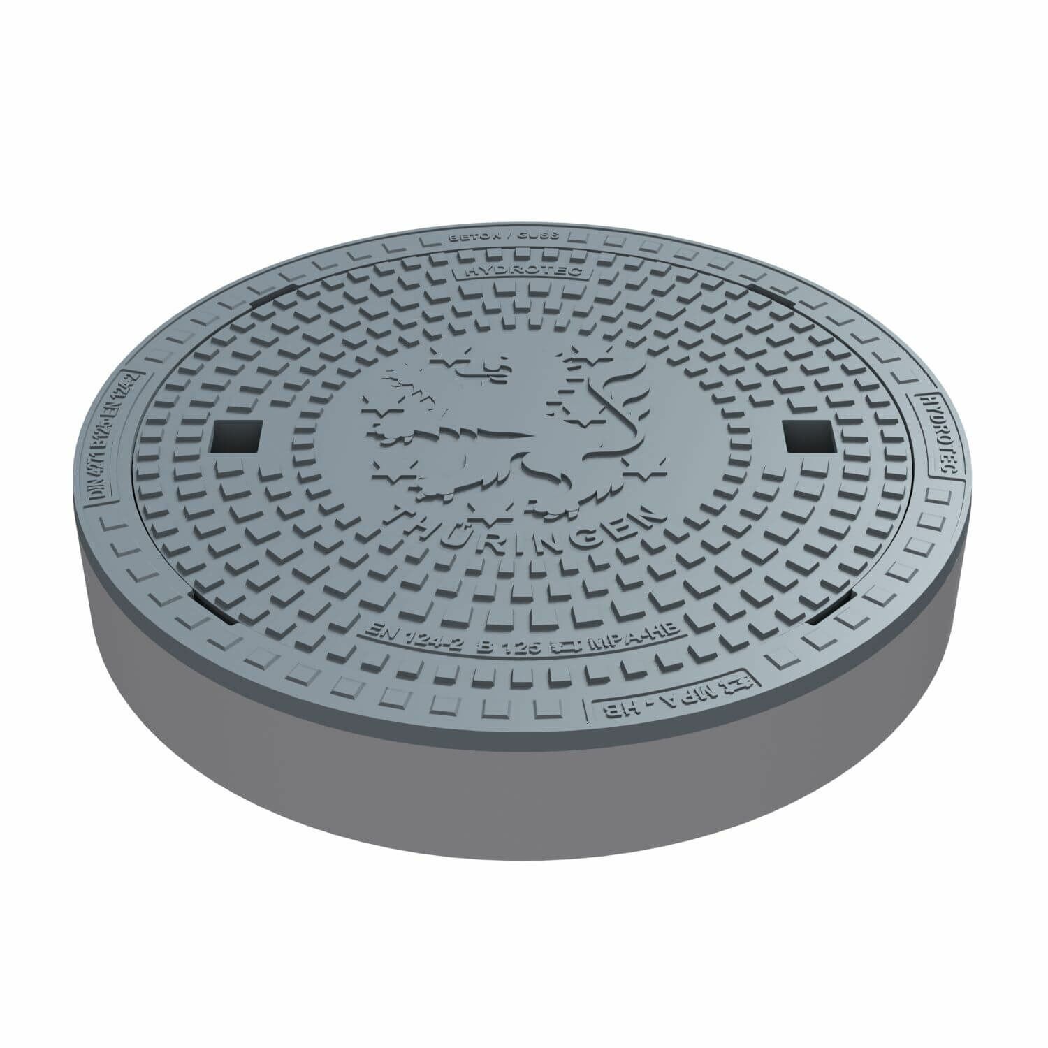 HYDROTEC Schachtabdeckung Länderwappen Thüringen B125
