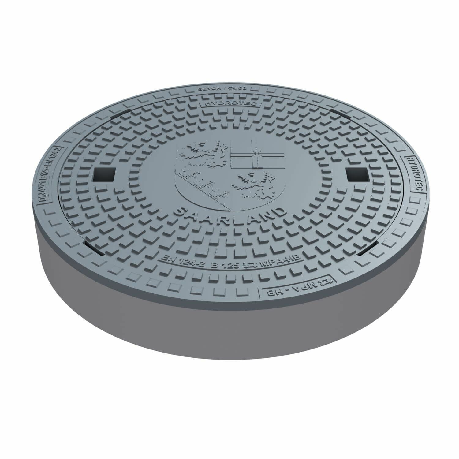 HYDROTEC Schachtabdeckung Länderwappen Saarland B125