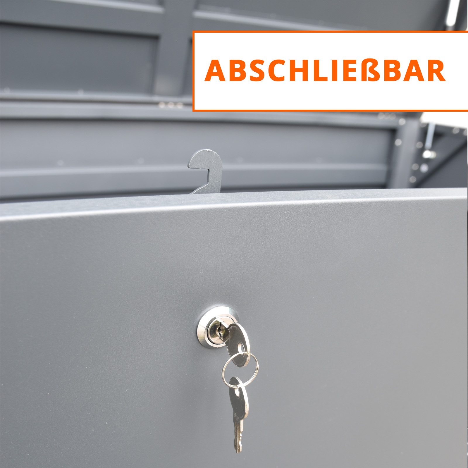XXL Gartenbox aus Metall 185 x 85 x 69 cm