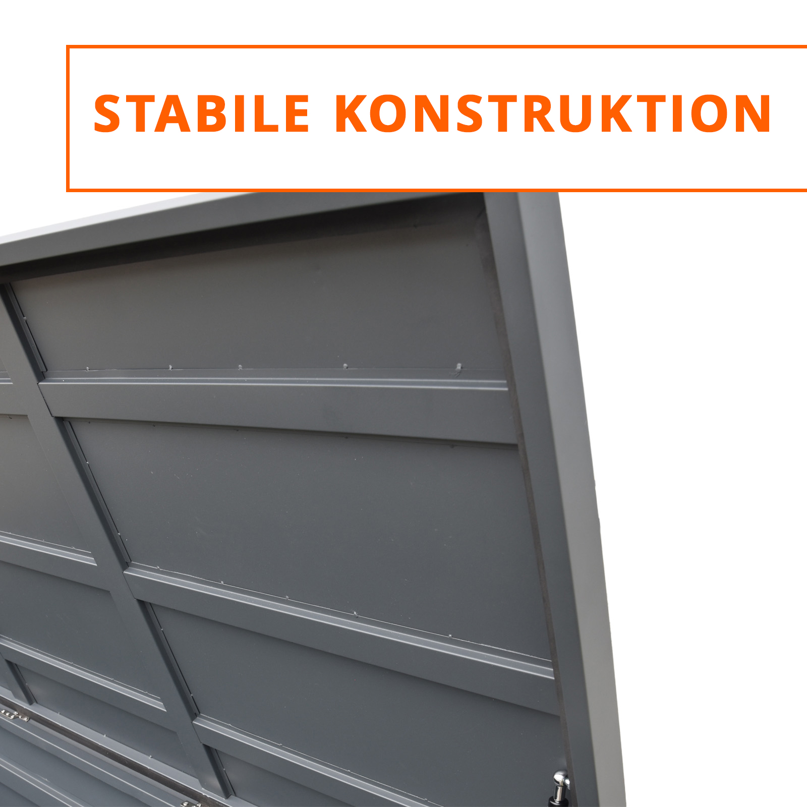 XXL Gartenbox aus Metall 185 x 85 x 69 cm