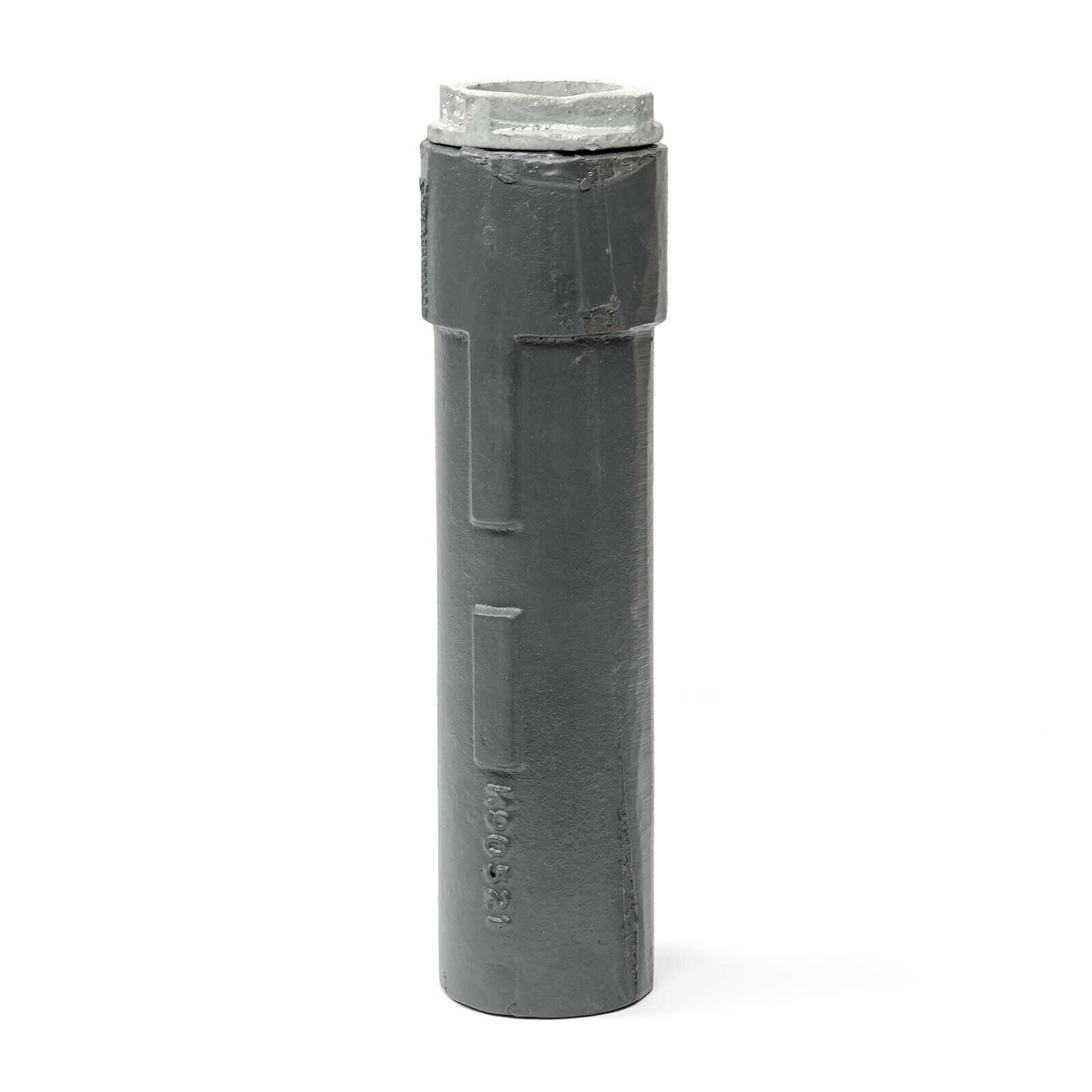 Bodenhülse Gusseisen mit Spannmutter und PE-Klemmring Ø 48 mm, Länge 300 mm Bodenhülse Gusseisen mit Spannmutter und PE-Klemmring Ø 48 mm, Länge 300 mm