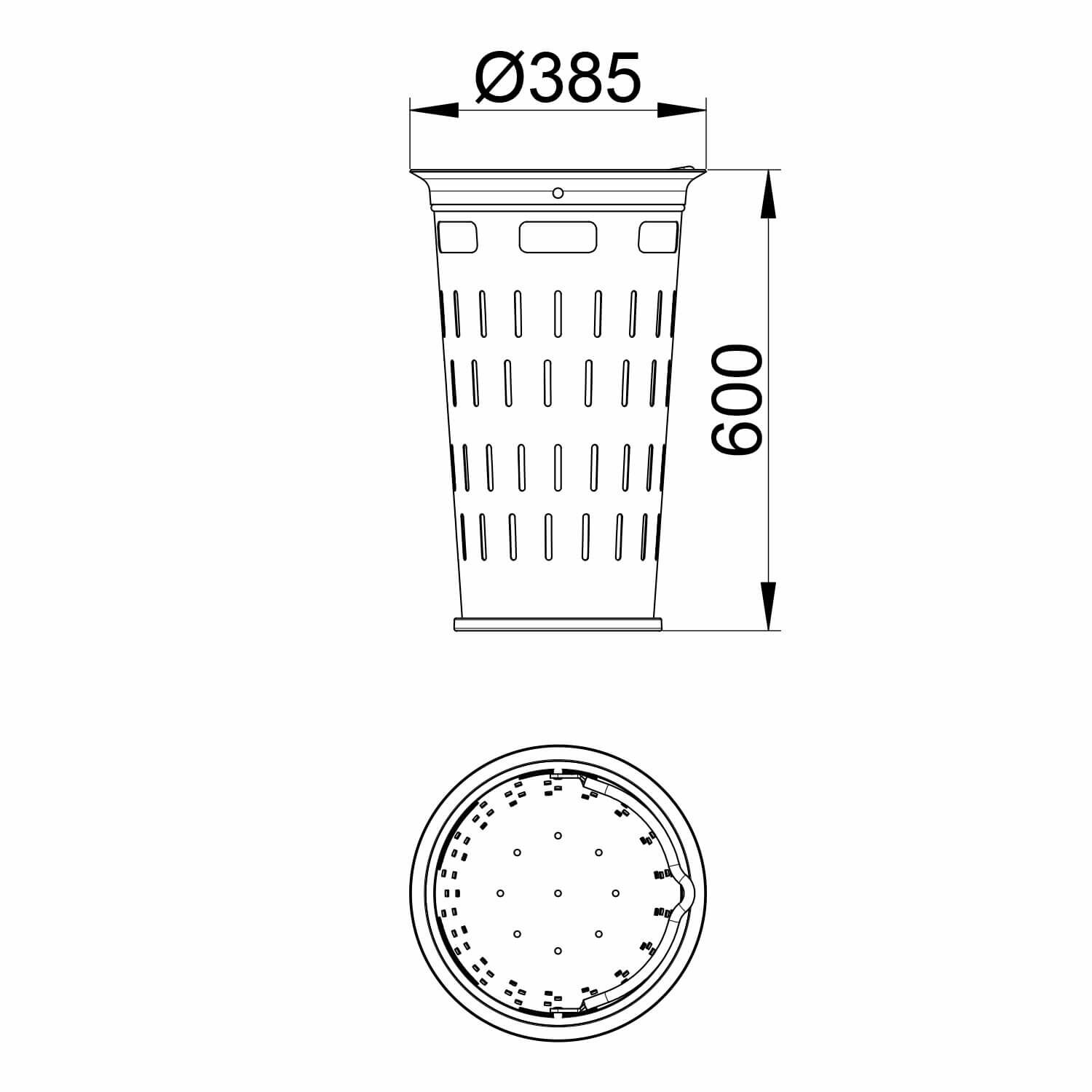 Schlammeimer DIN4052-A4 lange Ausführung verzinktes Stahlblech Schlammeimer DIN4052-A4 lange Ausführung verzinktes Stahlblech