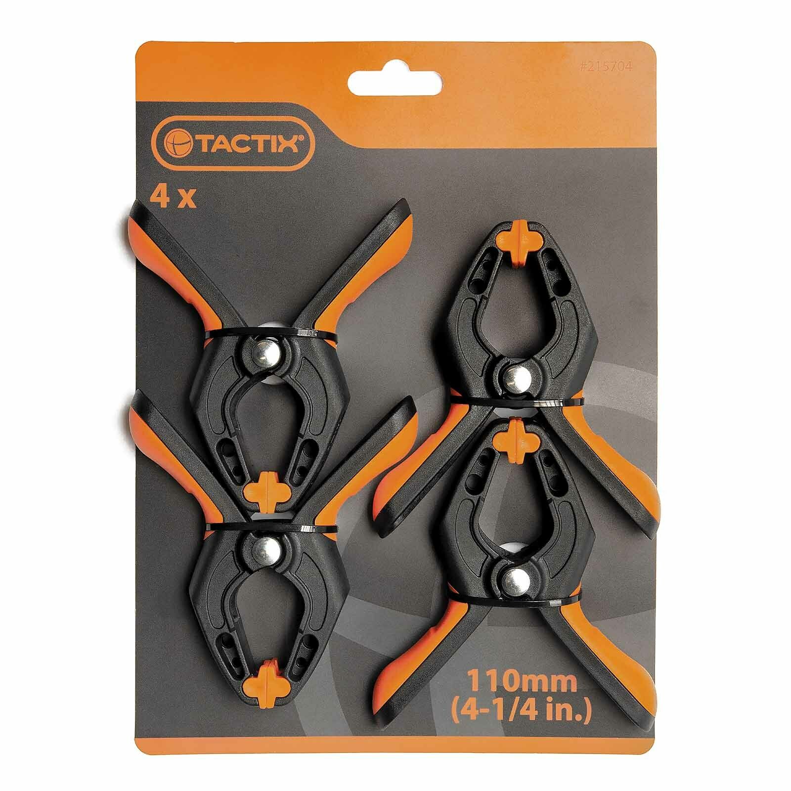 TACTIX Feder-Klemmzwingen-Set 110 mm - 4tlg.