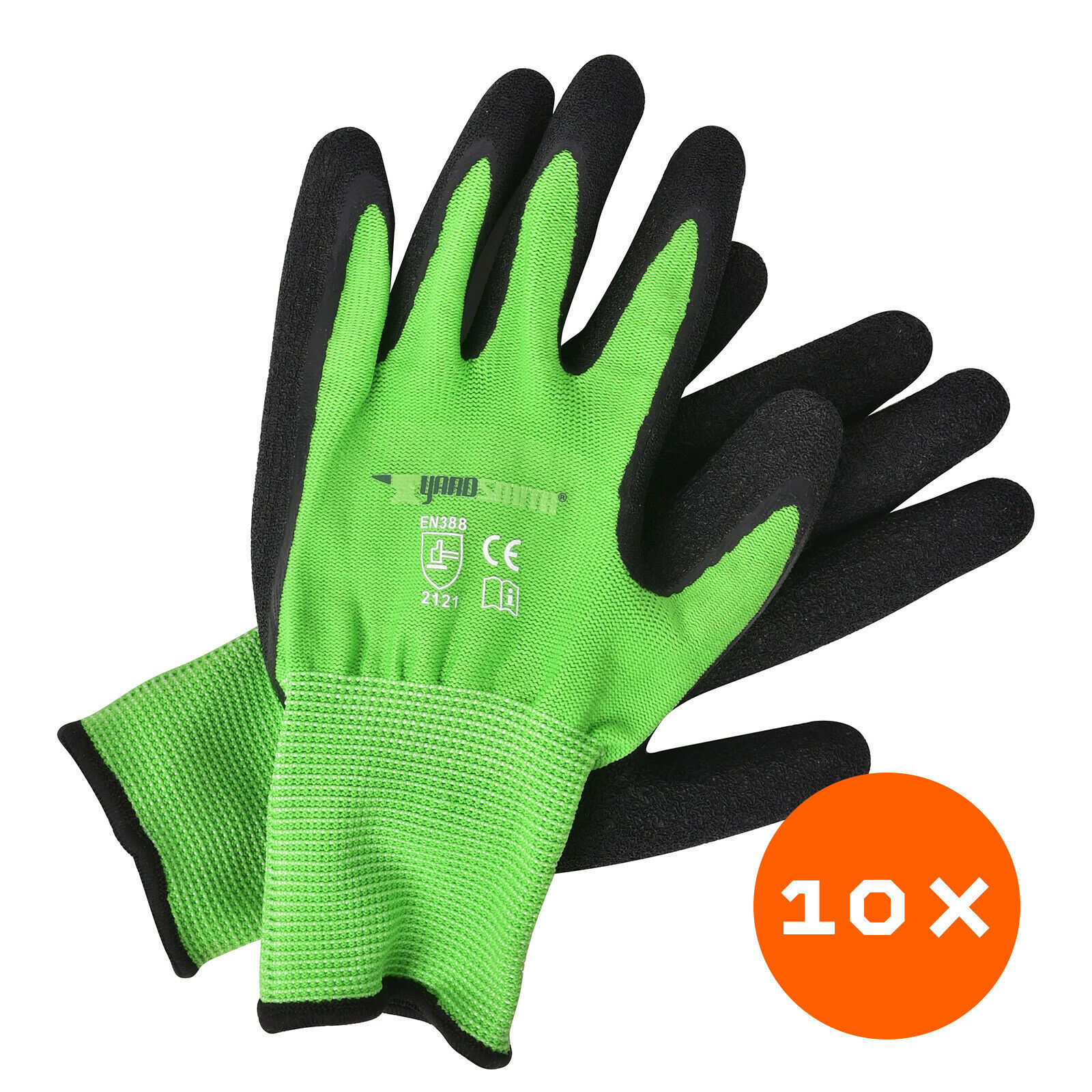 YARDSMITH 10 Paar Gartenhandschuhe Arbeitshandschuhe Beethandschuhe Größe L