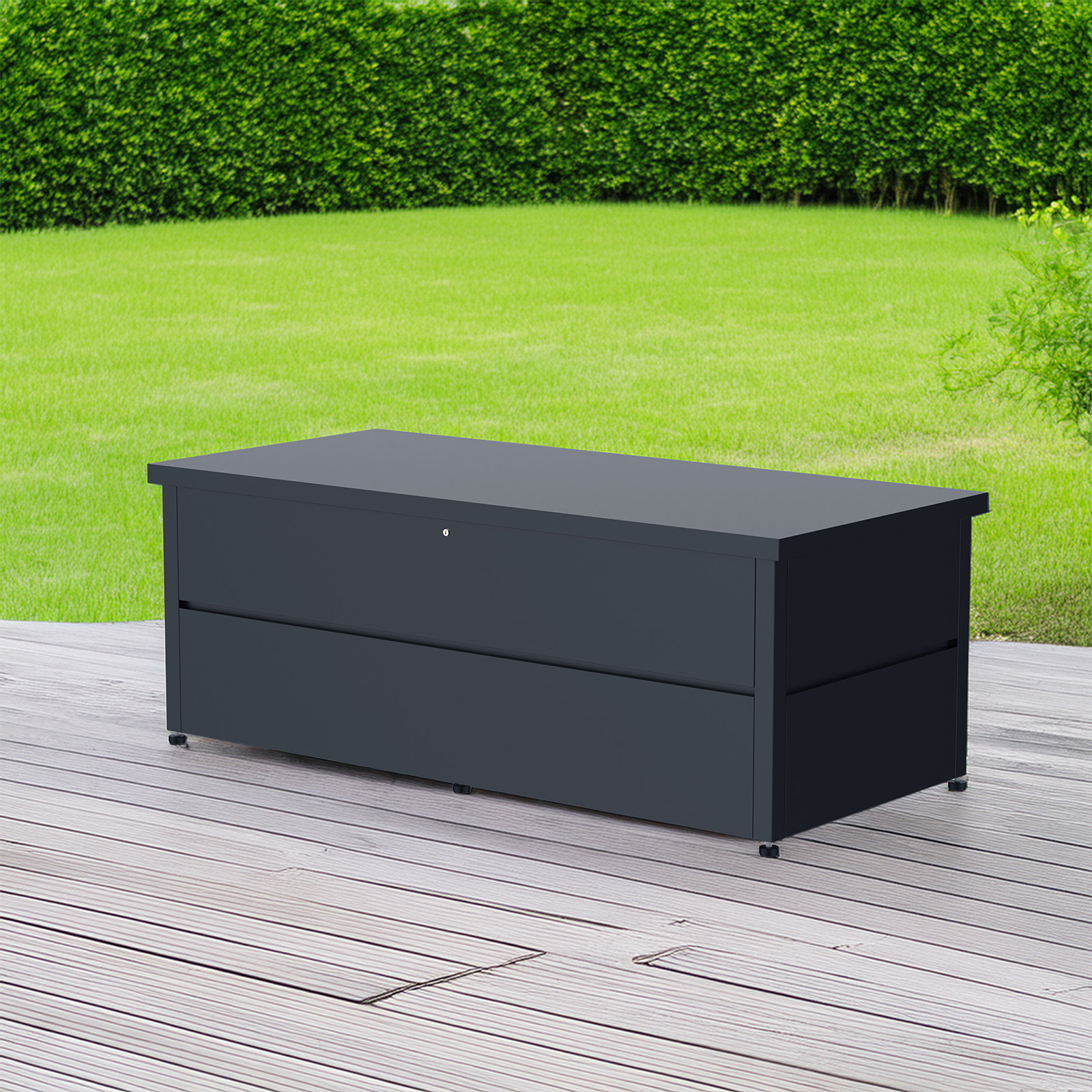 XXL Gartenbox aus Metall 185 x 85 x 69 cm