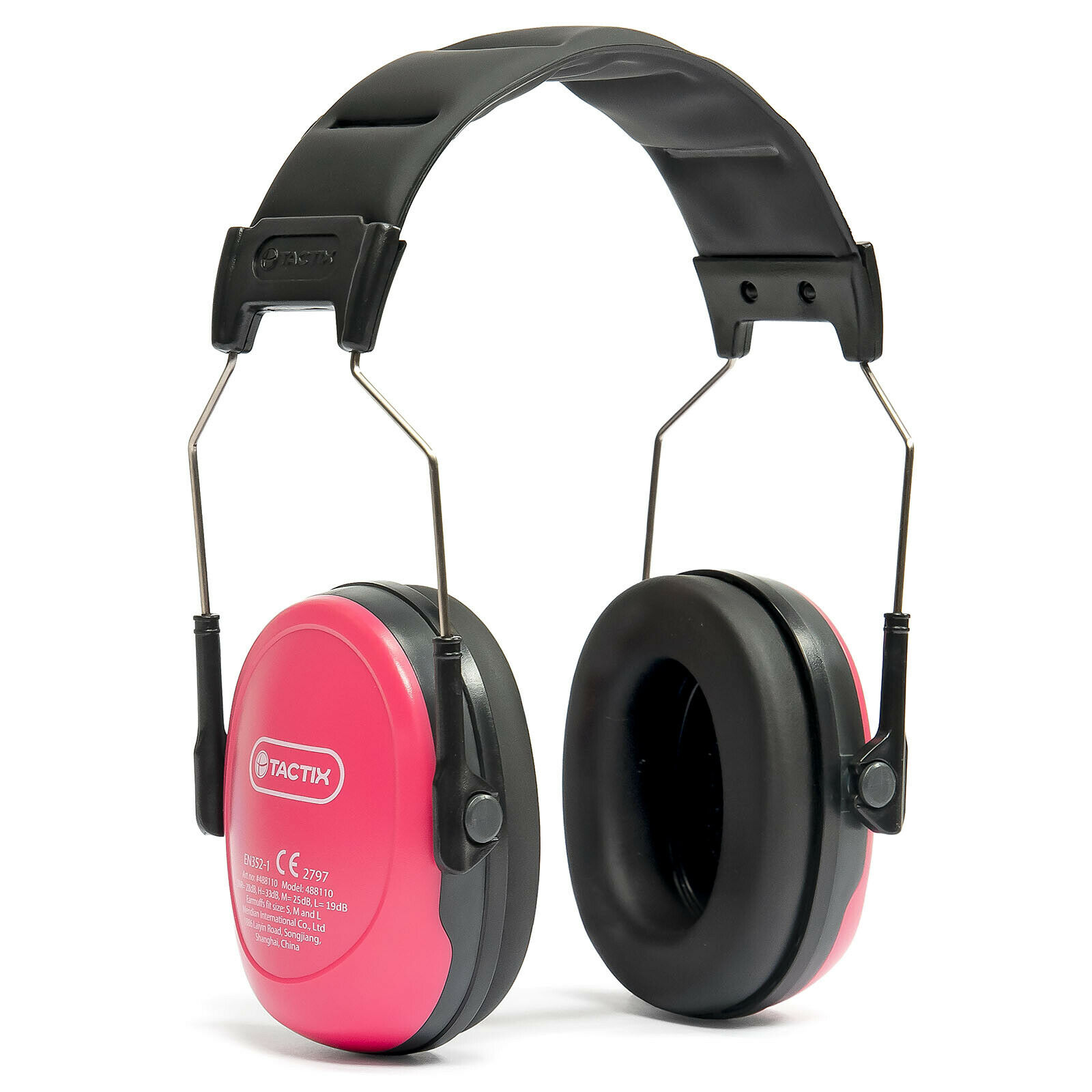 TACTIX Kinder Kapselgehörschutz Lärmschutz 2Farben gepolstert leicht CE-SNR29dB Pink