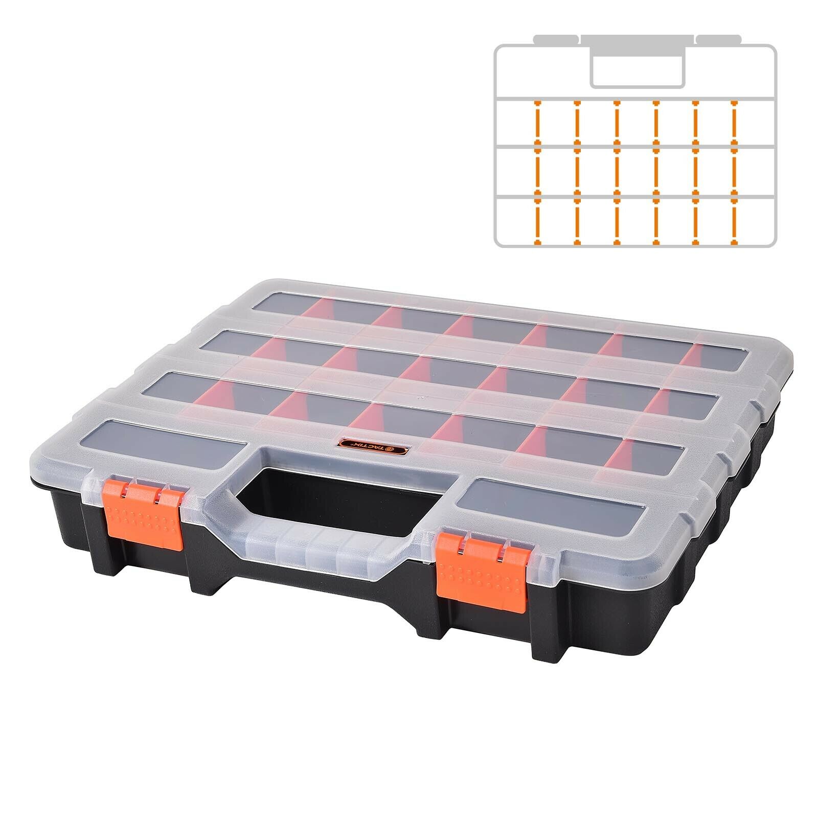 TACTIX Sortimentskoffer mit Trennern - 38,0 cm