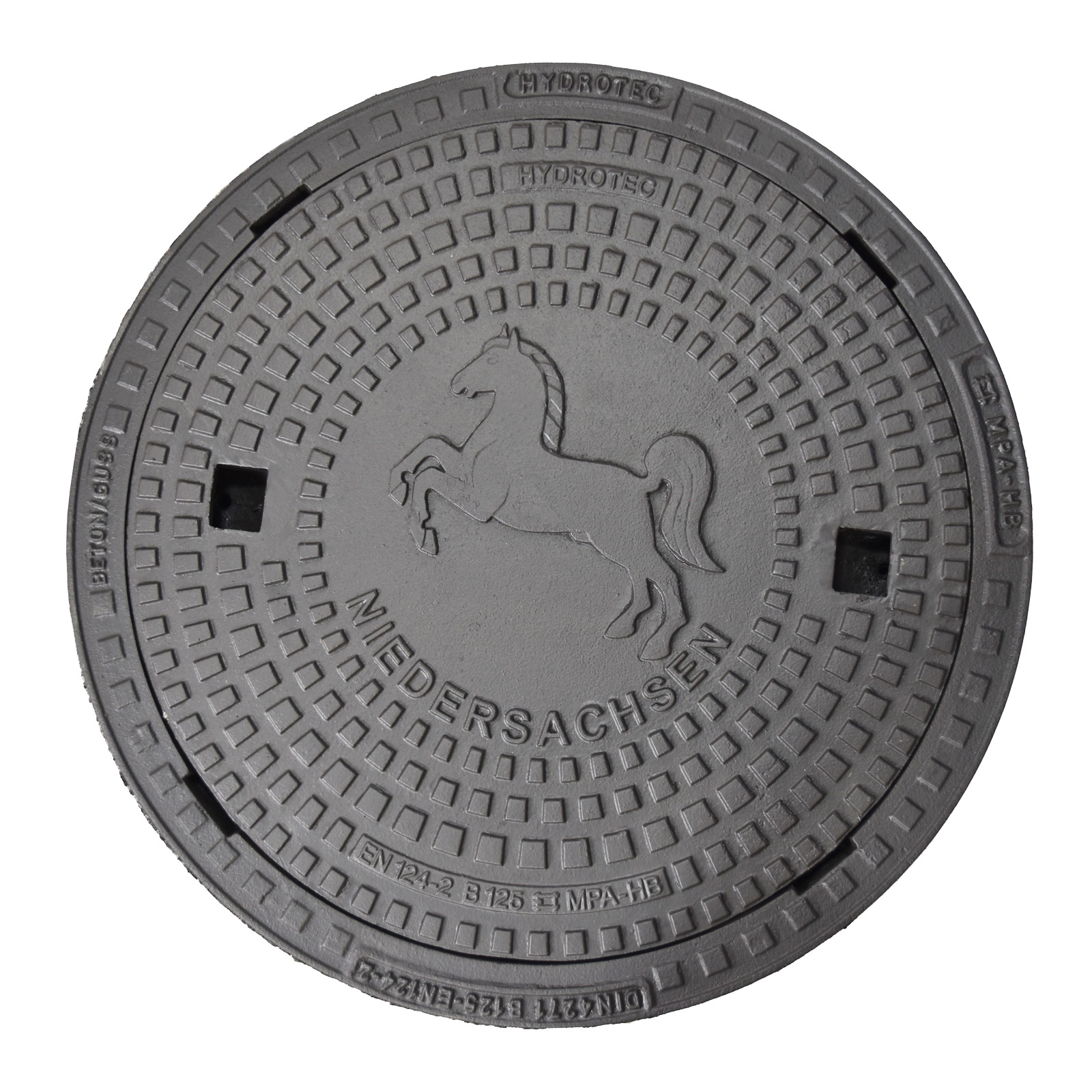 HYDROTEC Schachtabdeckung Länderwappen Niedersachsen B125 HYDROTEC Schachtabdeckung Länderwappen Niedersachsen B125