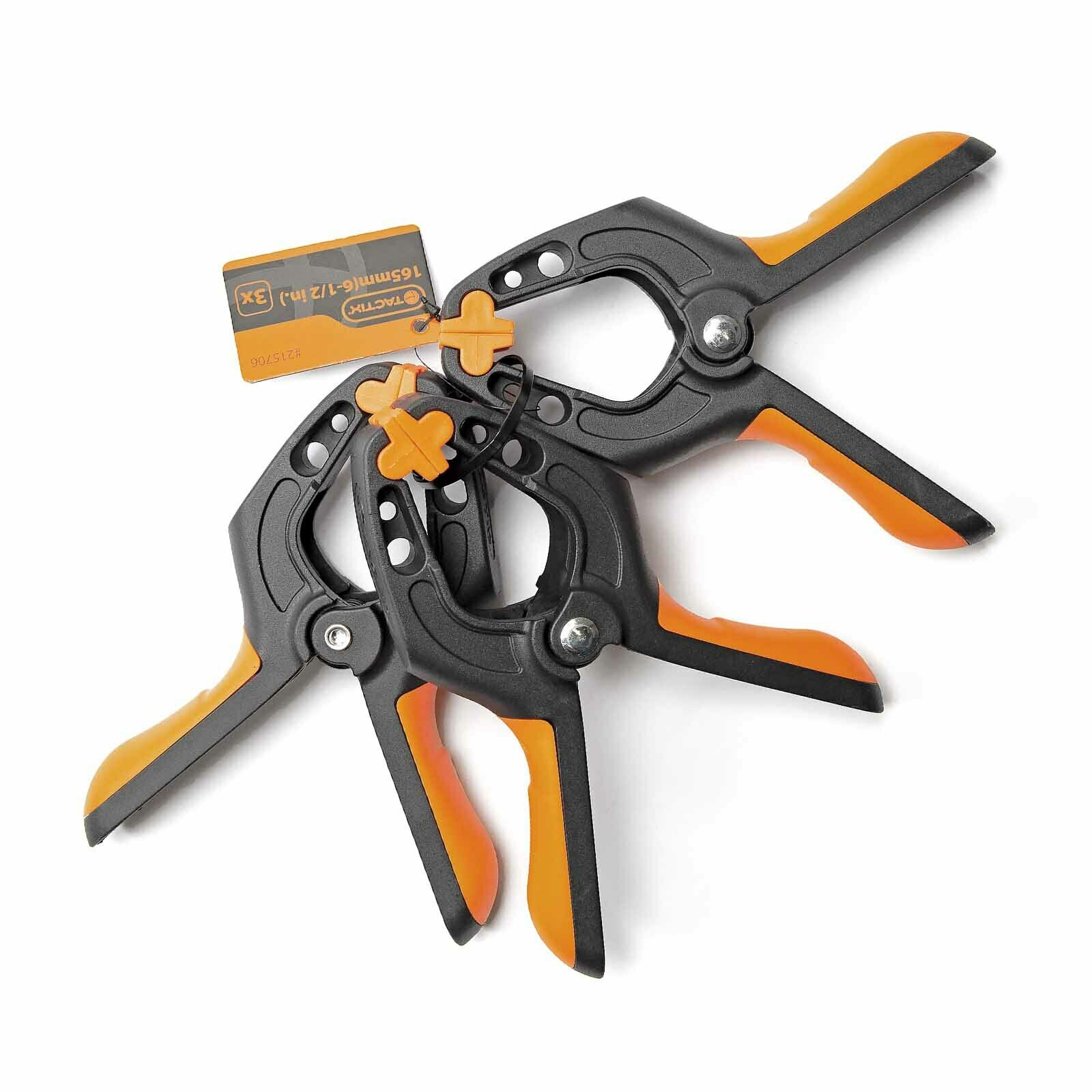 TACTIX Feder-Klemmzwingen-Set 165 mm - 3tlg.