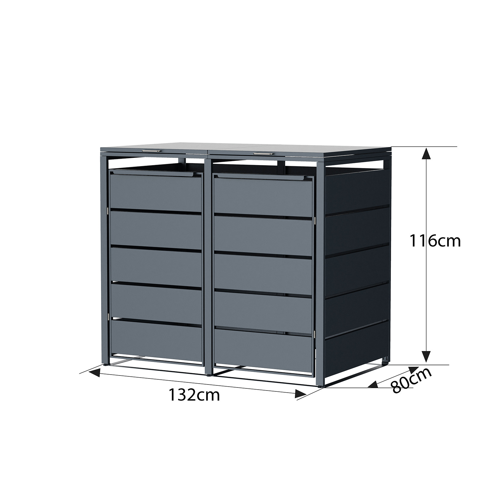 Mülltonnenbox Mülltonnenverkleidung 2er