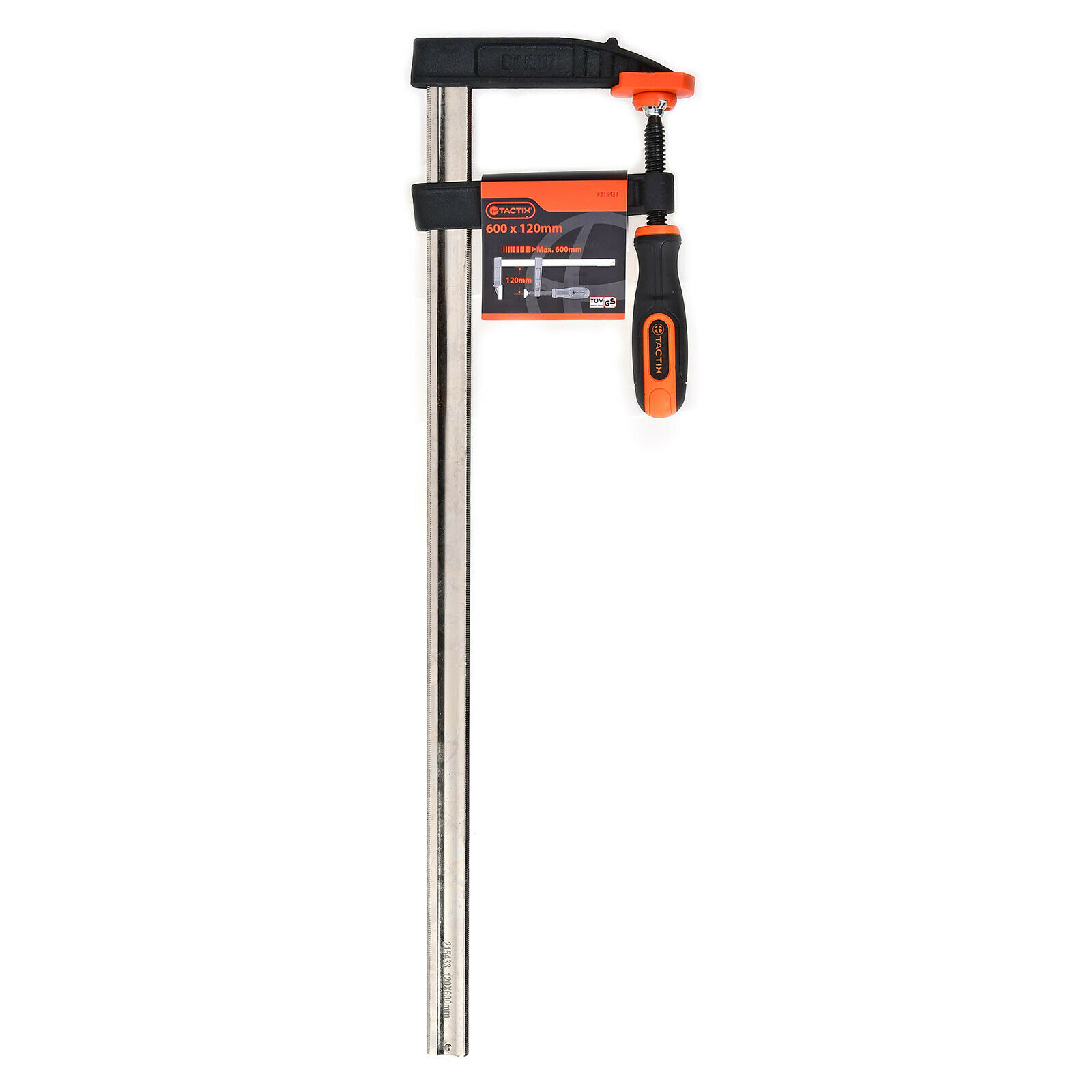 TACTIX Schraubzwinge F - 600 x 120 mm