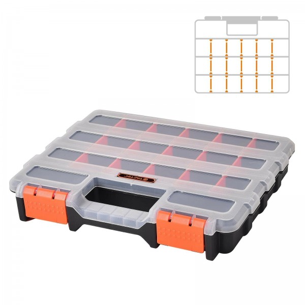 TACTIX Sortimentskasten Organizer Box Kleinteilemagazin Sortierbox 3 Größen